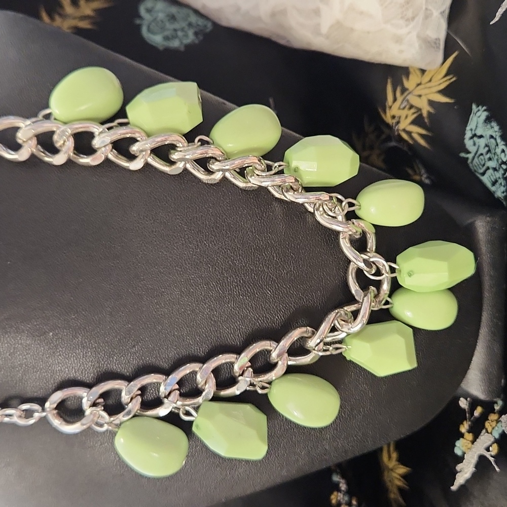 Paparazzi Take The Color Wheel Green Necklace